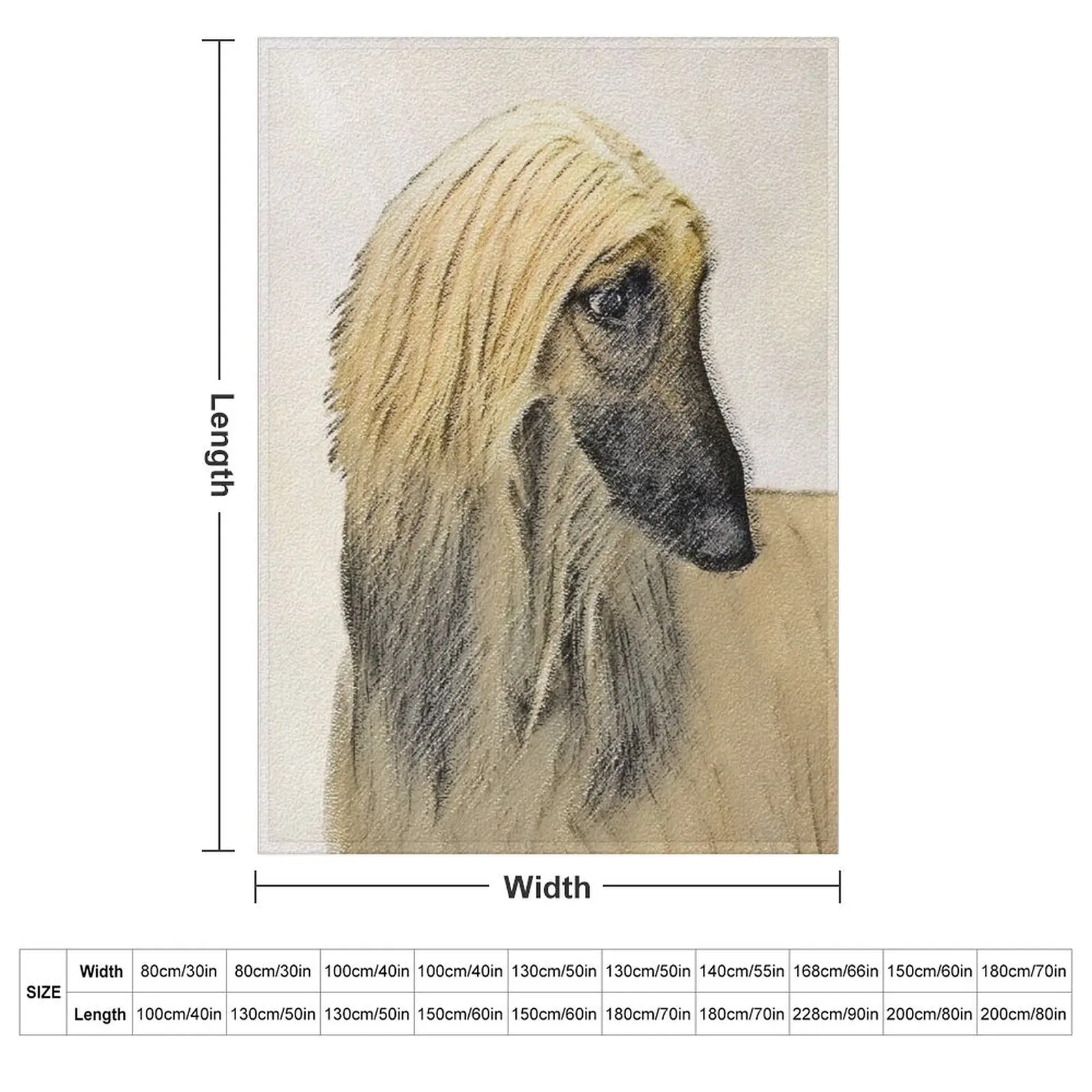 Afghan Hound Throw Blanket couch cozy soft plush fuzzy picnic outdoor blanket