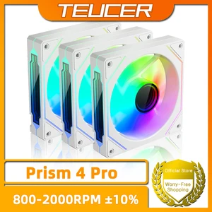 TEUCER Prism4 Pro Kipas ARGB 12cm Kit Kipas Casing PC Kipas Pendingin CPU PWM 4pin Kipas Komputer Gaming RGB 5v 10 kipas pendingin penjualan terbaik 5v - №