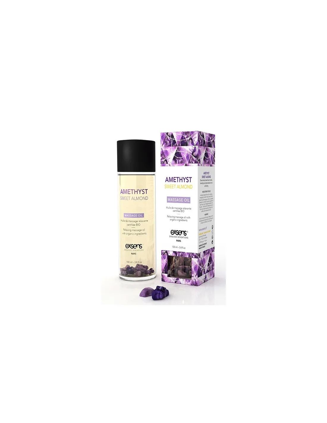 Massage oils And creams Relaxing Oil With Organic ingredients And Stones Amethyst Sweet Almond 100 ml.