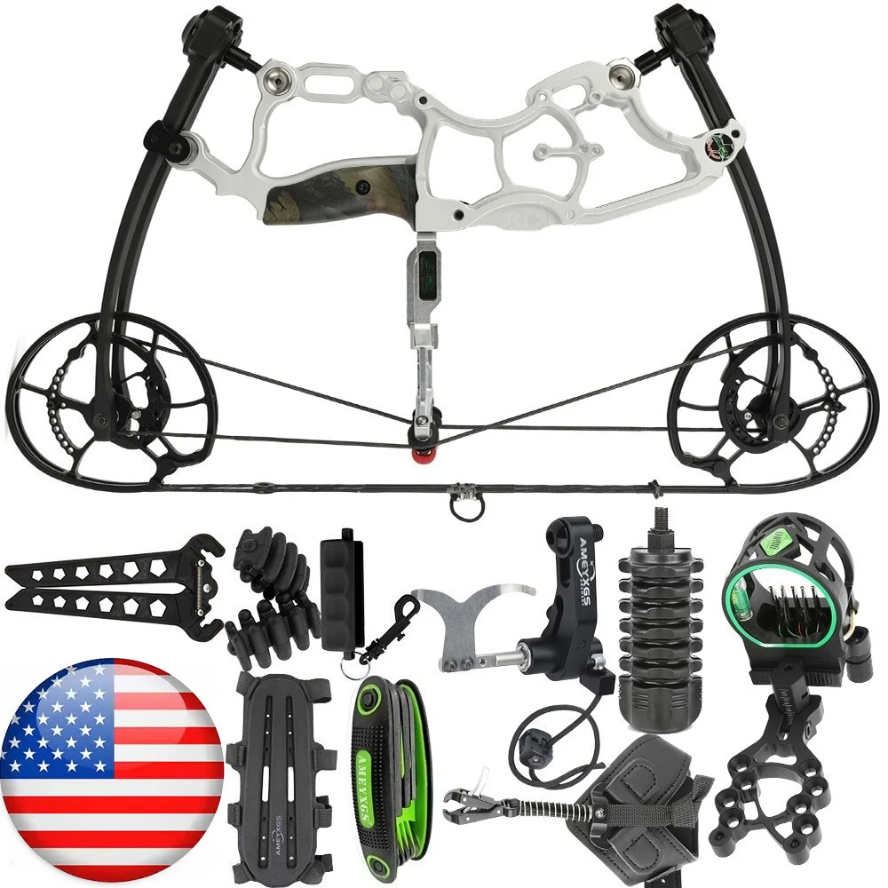 

Compound Bow Dual-Use Steel Ball & Arrow Kit 30-70LBS Adjustable Draw Weight 80% Let-off 340FPS IBO Speed Right/Left Hand for Outdoor Hunting Shooting Target Practice Archery Accessories