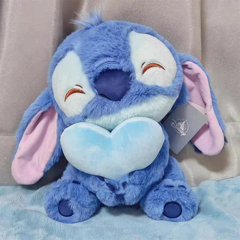 

New Disney Lilo & Stitch Heart-shaped Doll Cartoon Angel Plush Toy Anime Soft Stuffed Kawaii Companion Children's Birthday Gift