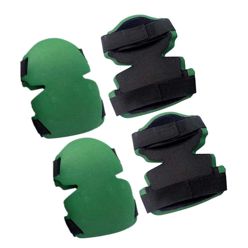 

2Pairs Cushioned Knee Pads Eva Durable Adjustable Straps Protective Pads for Outdoor Gardening Construction Volleyball Football
