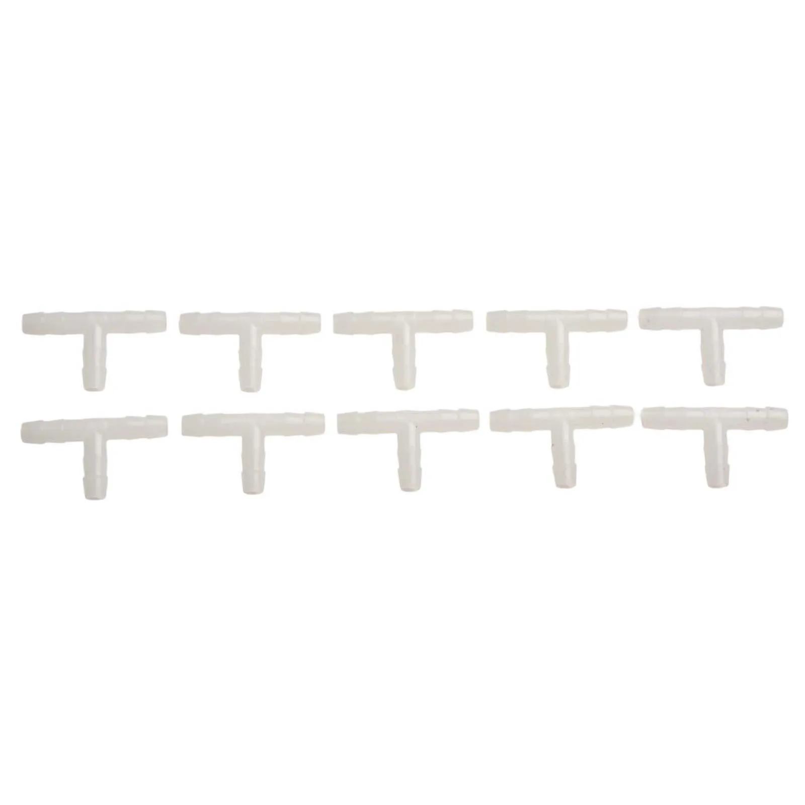 Pack of 10 PE T Connectors for Aquarium Silicone Tubing 4~8mm Air Pump Hose Adapter with Heat and Pressure Resistance Features