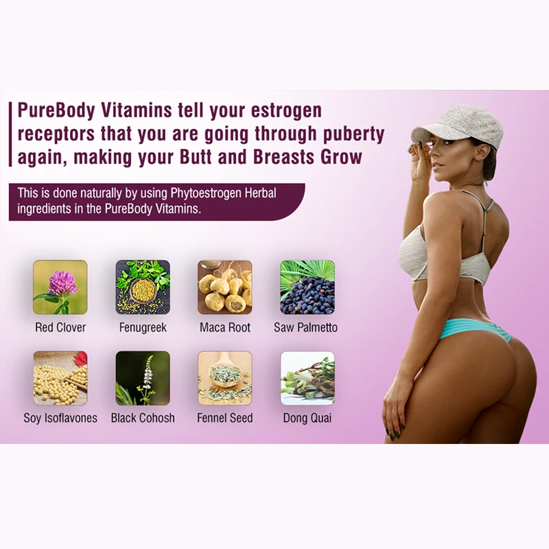 Hip enhancer and breast enhancer vitamins, suitable for slim waist circumference, larger buttocks, and larger breasts