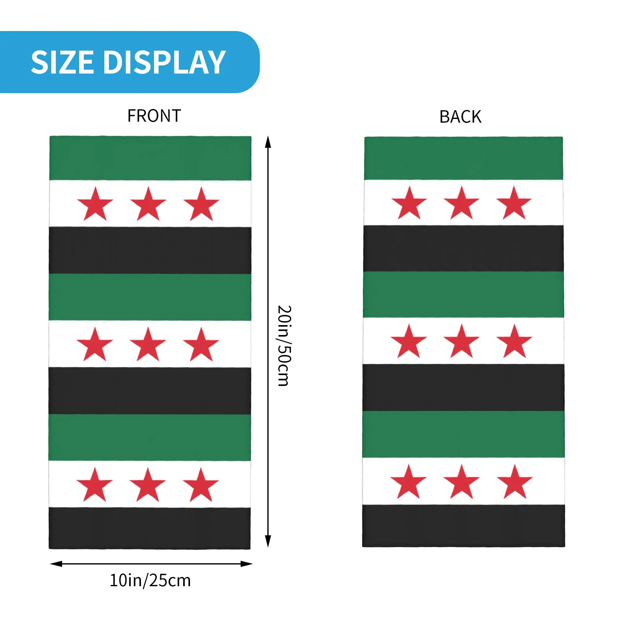 Bandera de Asiria siríaca personalizada, diadema de invierno para el cuello, Siria, mujeres, hombres, esquí, correr, bufanda de tubo, bandera de tres estrellas, Bandana para la cara, polaina