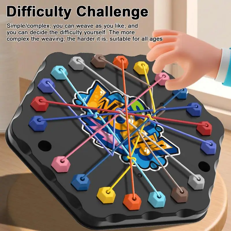 Twisted Rope Puzzle Game String Untangling Toy Brain Teaser Knot Unlocking Board Games String Solution Central Lacing Toys
