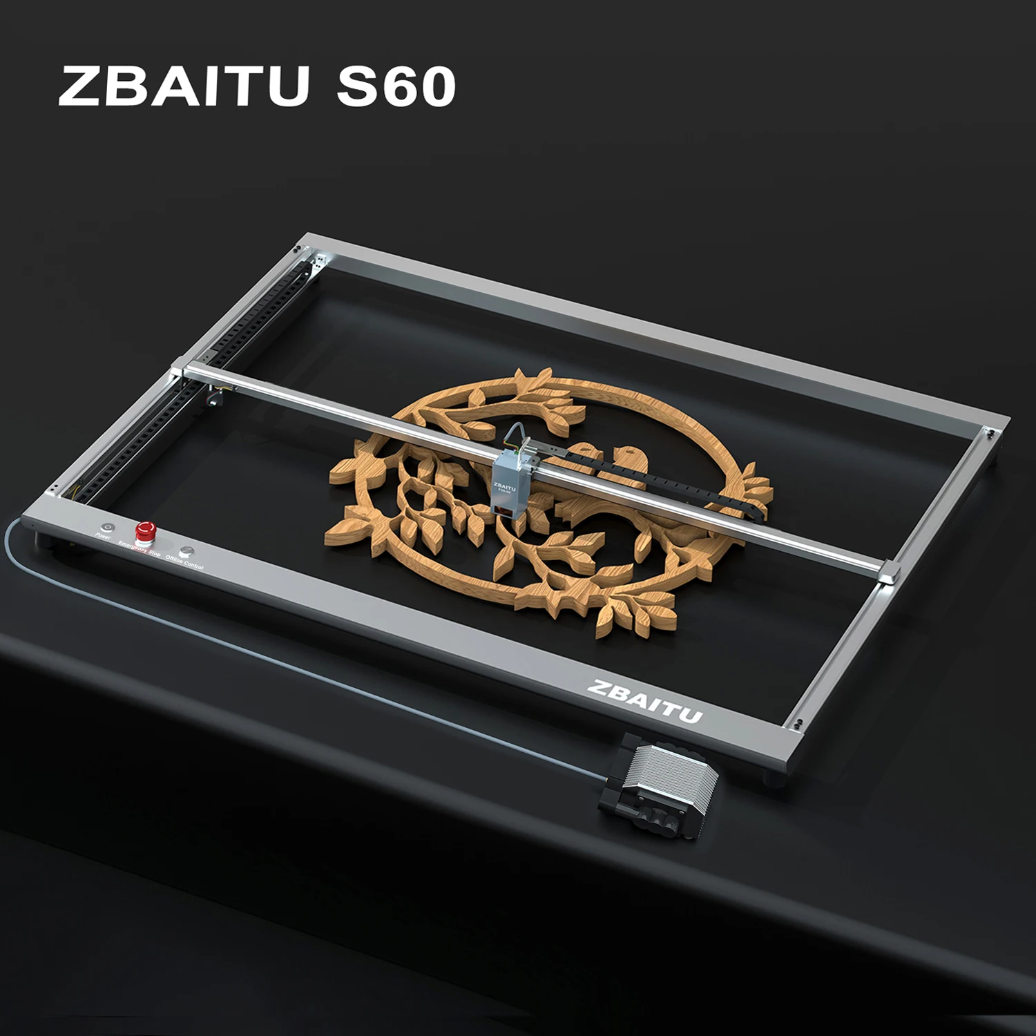 ZBAITU S60 130W/160W Laser Cutter Engraver 80X60CM 20W/30W Laser Engraver With Air Pump Wifi Offline Control CNC Laser Cutter