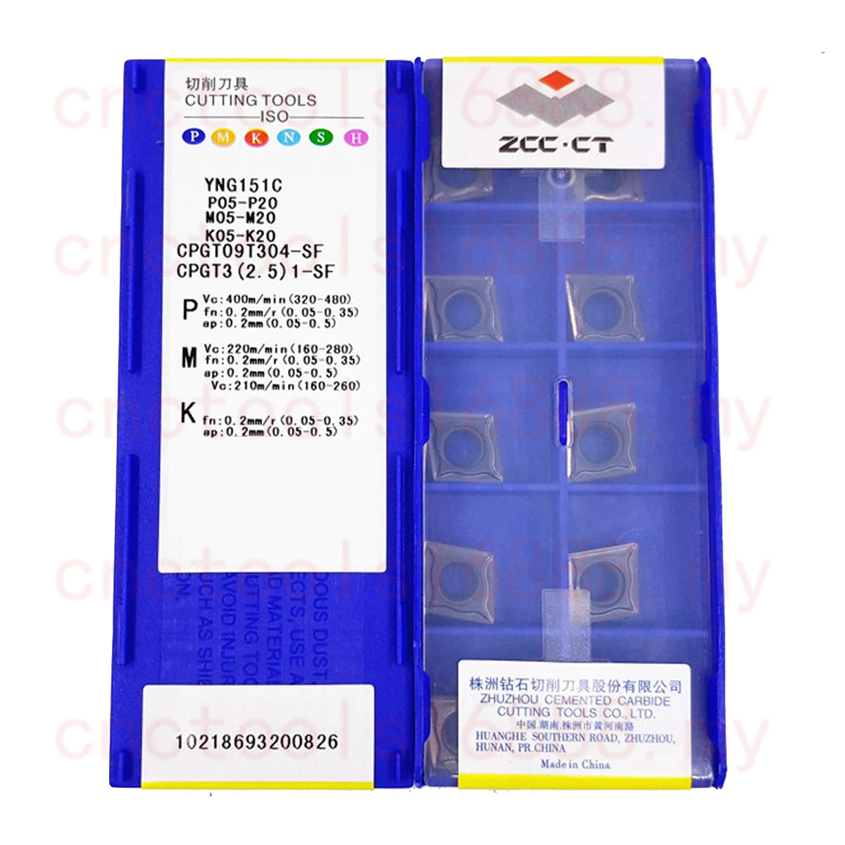 ZCC.CT CPGT060202-SF CPGT09T304-SF YNG151C YNG151 Carbide Insert CPGT Inserts