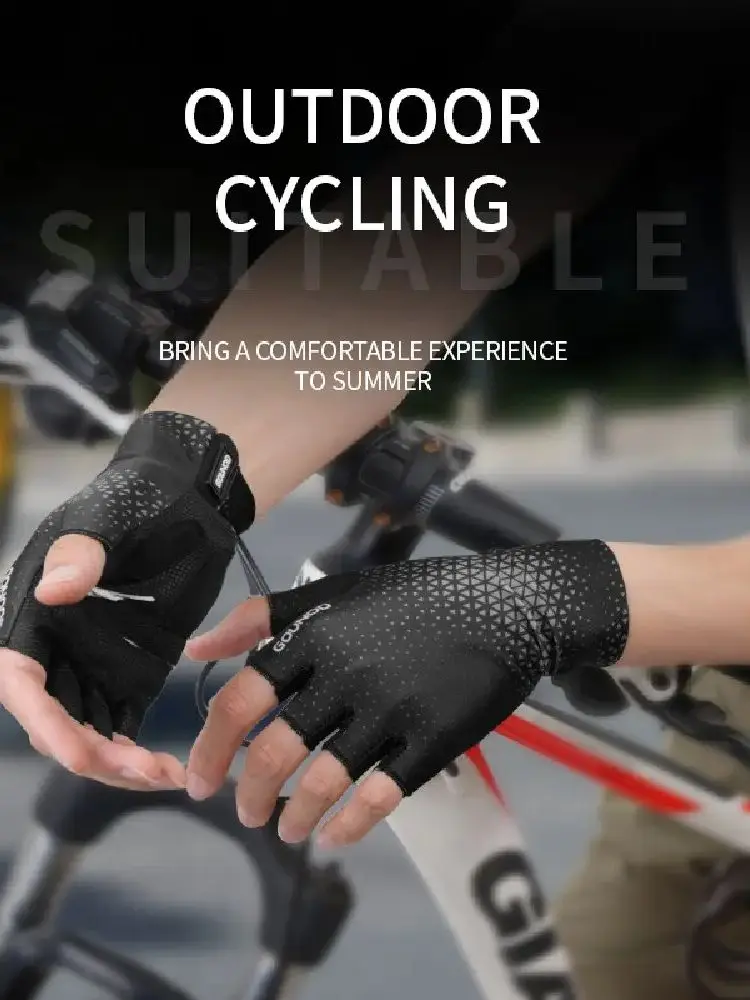 AliExpress Professional Gym Fitness Breathable Anti-Slip Women Men Half Finger Summer Fishing Cycling Fingerless Gloves Female Bicycle Bike