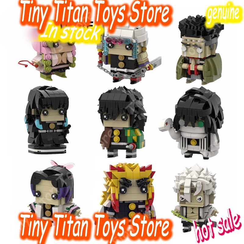 

Набор строительных блоков Demon Slayer Nine Hashira, мини-фигурки Гию, кирпичики для сборки, развивающая игрушка-головоломка, подарок для детей