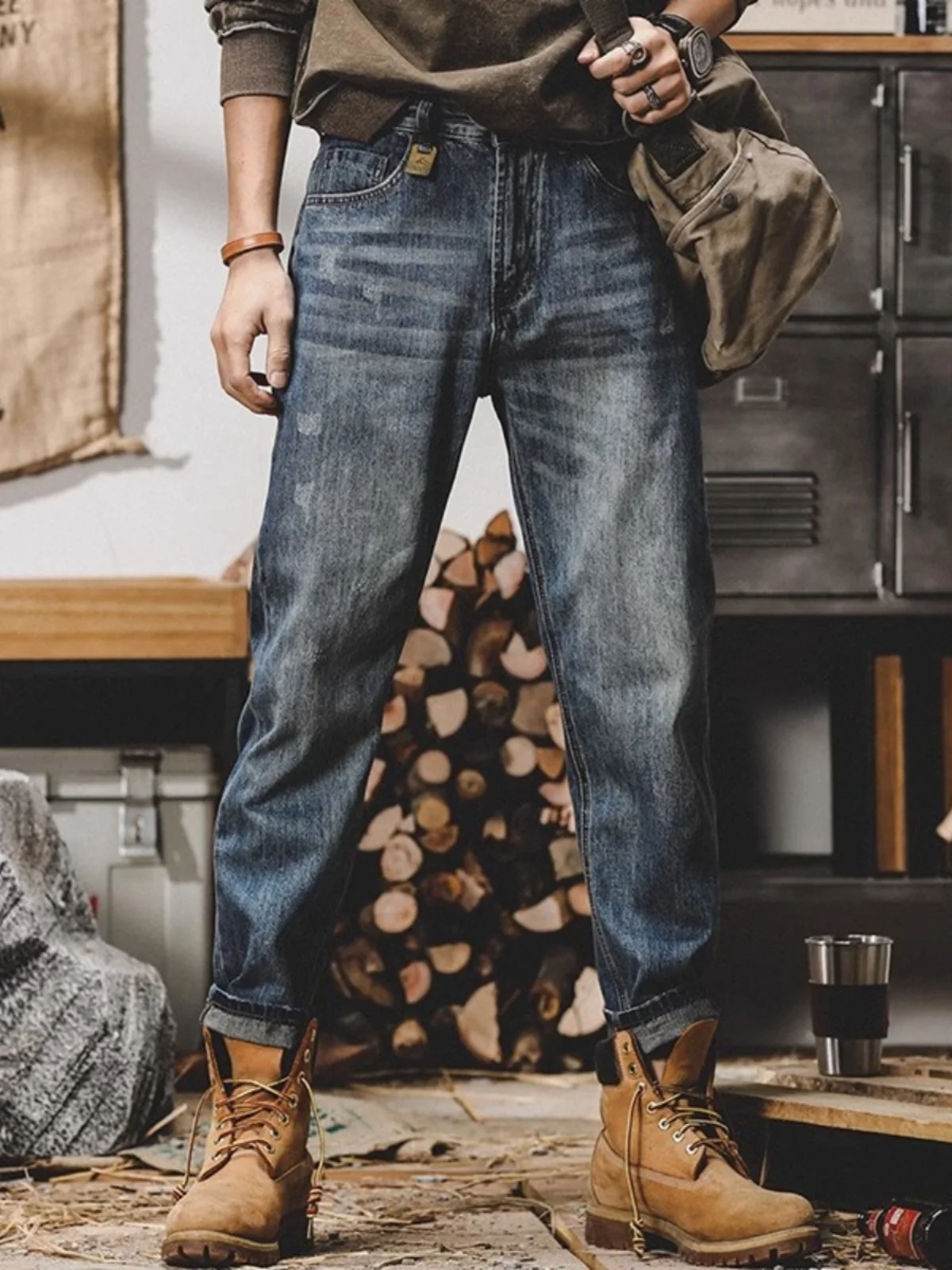 

American Style Retro Men's Jeans Spring Autumn New Trend Loose Straight Leg Casual Pants Large Size Comfortable Fit Jeans