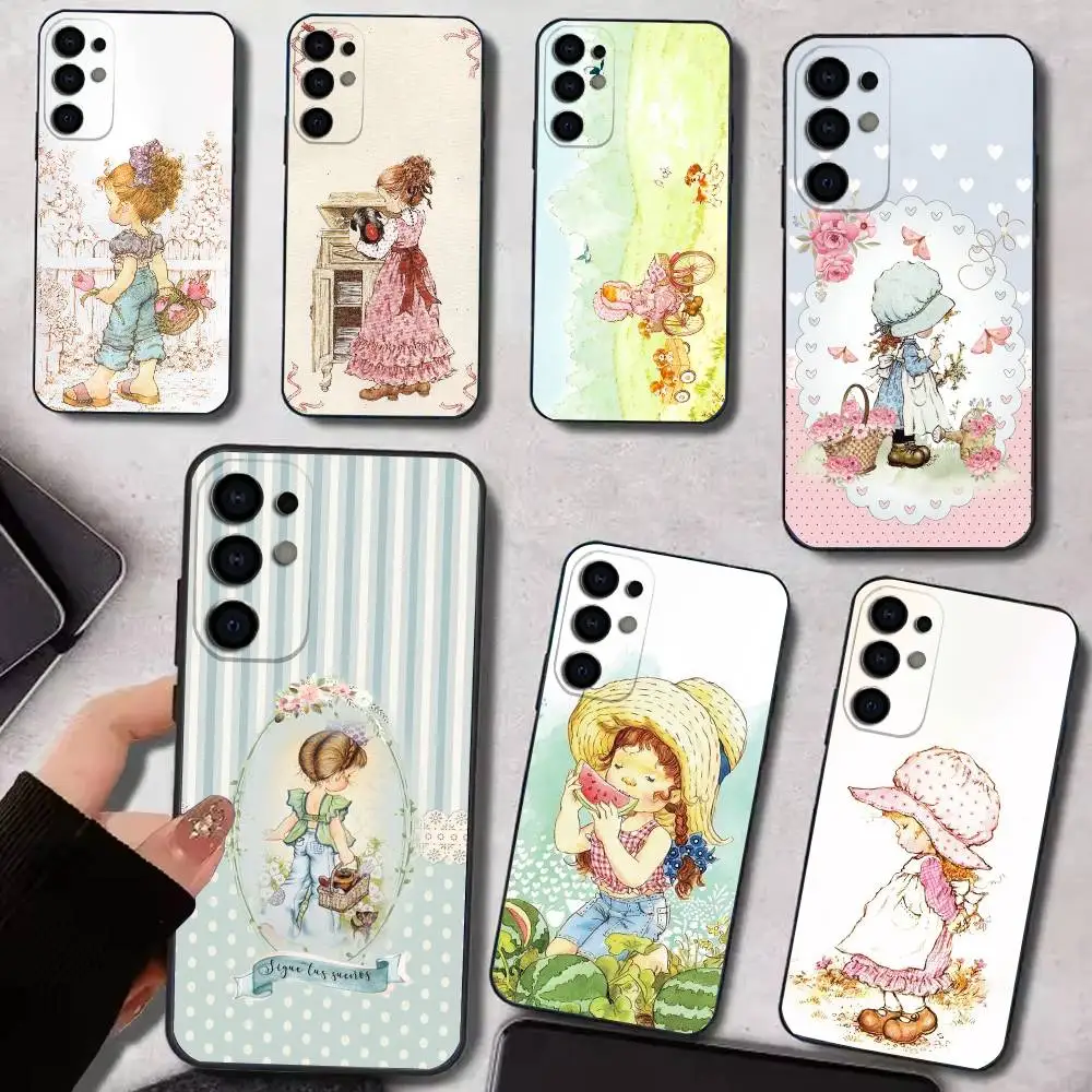 Coque de téléphone en silicone souple S-Sarah K-Kay Girl pour Samsung S25, S24, S21, S22, S23, S30, Ultra, S20, Plus, Fe, Lite