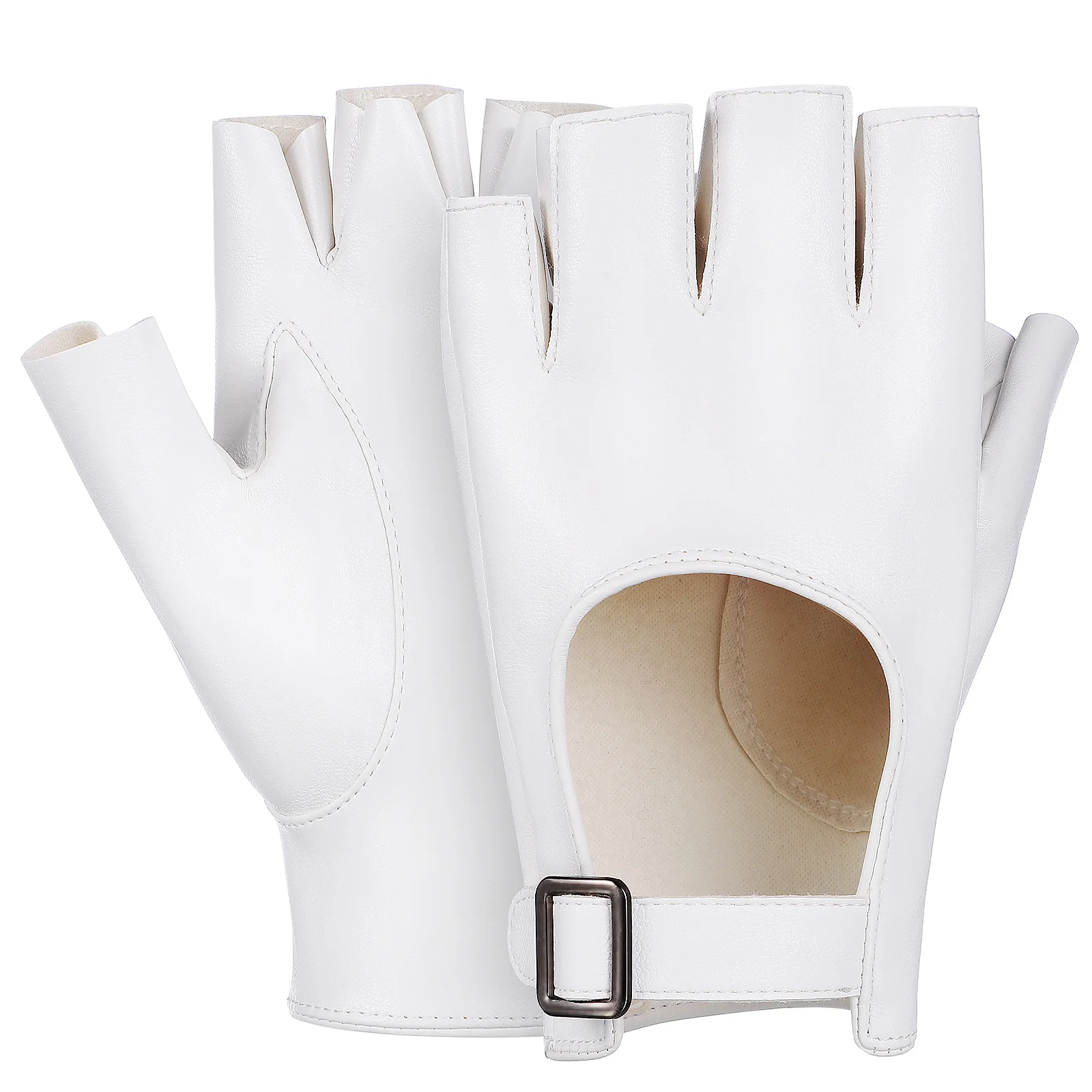 

1Pair Half Finger Gloves Stylish Punk Women Dancing Costume Motorcycle Riding Fingerless Fashionable Half Finger Women's Gloves