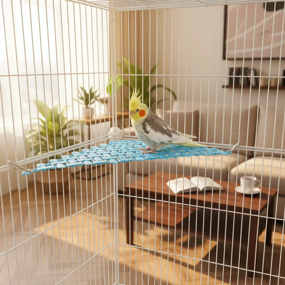 Parrot Hammock Breathable Mesh Swing for Small Medium Birds Durable Non Slip Easy Install Comfortable Resting Cage Accessories
