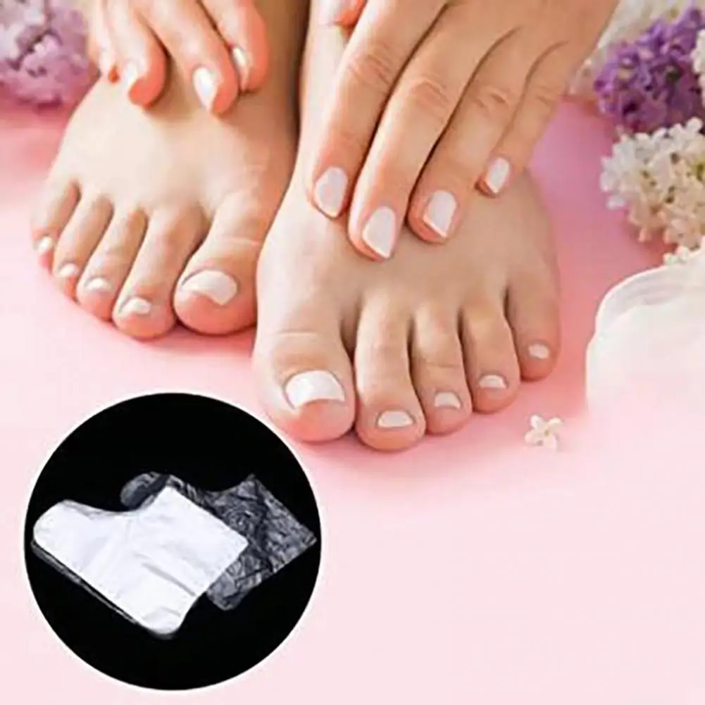 100Pcs Disposable Foot Spa Masque Booties Isolation Sleeve for Foot Paraffin Wax Treatment Bath Liner for Foot Spa Pedicure