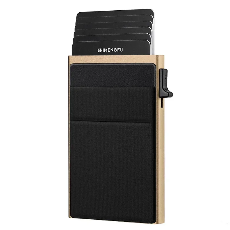 Unisex Anti Rfid Blocking Protected ID Kredit Magic Card Holder Männer dünne schlanke minimalistische Smart Wallets Metall ID Cardholer Case