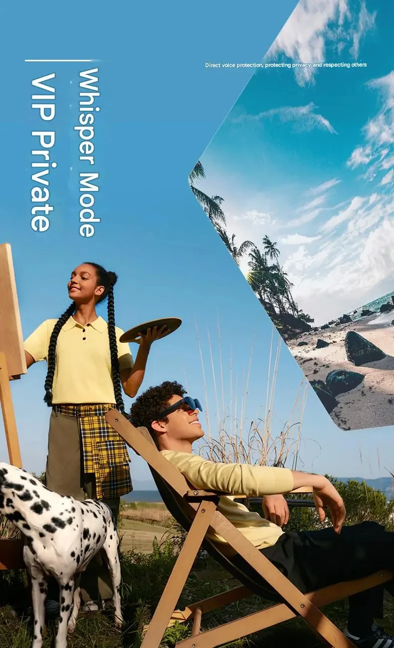 RayNeo Air 3s Pro Smart AR Óculos Óculos inteligentes Tela HD de 135 polegadas para visualização XR Óculos 1200Nits de brilho, som surround 3D