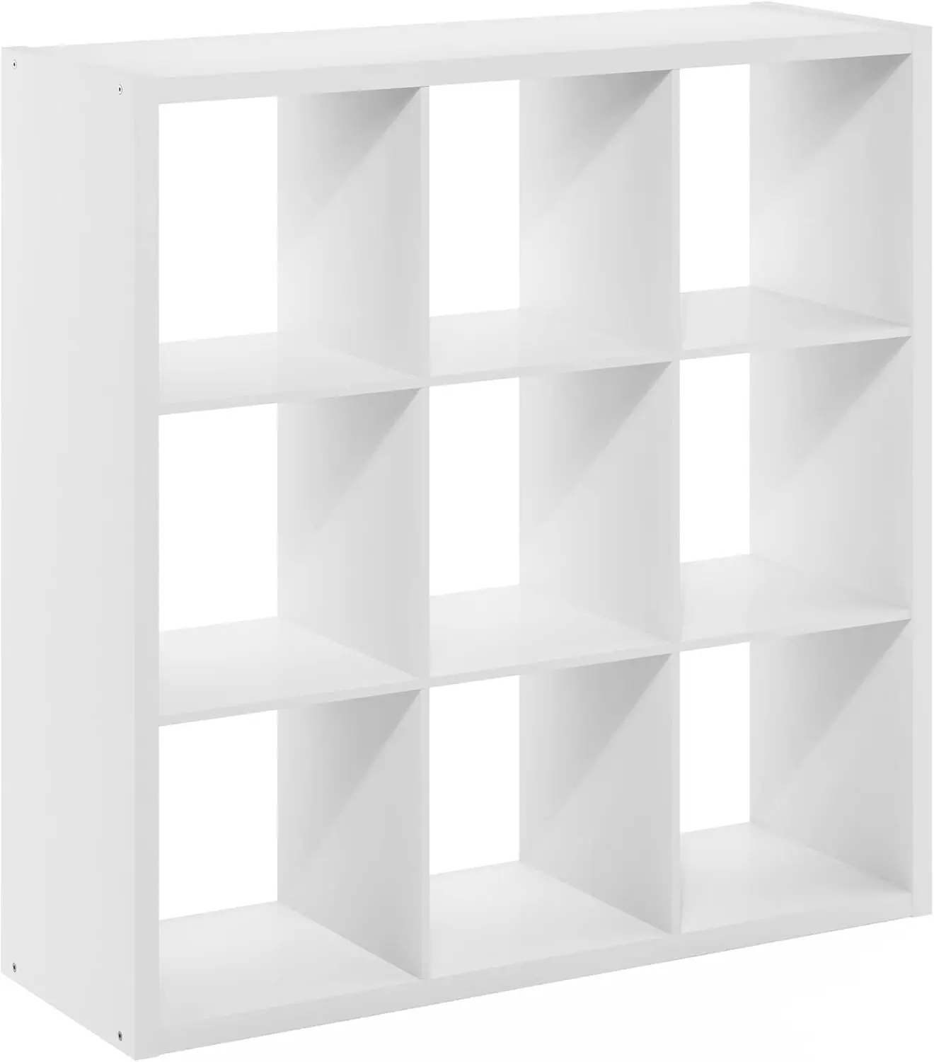 Open Back Decorative Cube Storage Organizer, 9-Cube, White