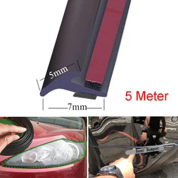 Tira de sellado de goma para coche, para parachoques trasero delantero y labio, falda lateral para faro, guardabarros tipo T, tiras de borde de sellado, embellecedor de borde resistente a la intemperie