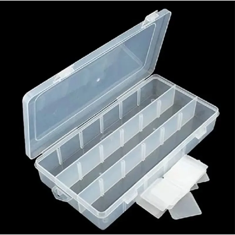 18 Grid Detachable Jewelry Earrings Stationery Storage Desktop Dustproof Transparent Plastic Nail Accessory Sorting Storage Box