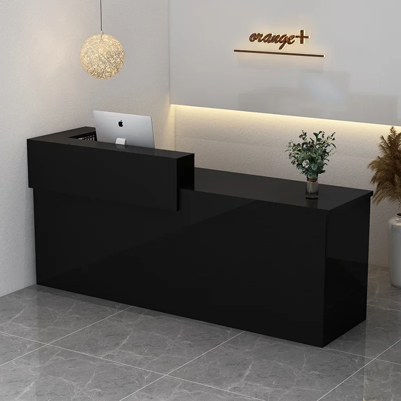 

White Office Reception Desk Podium Restaurant Tables Checkout Register Shop Counter Bar Pulpitos Kassentisch Shop Furniture