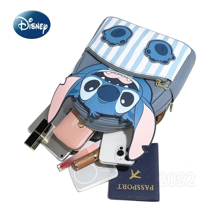 Disney Stitch New Mini Backpack Luxury Brand Original Fashion Mini Women's Backpack 3D Cartoon Travel Leisure Women's Backpack