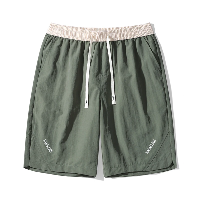 

Современные мужские летние шорты из ледяного шелка, быстросохнущие, 2026 года, новая модель, облегающий крой, свободные спортивные брюки, стиль верхней одежды, брюки с пятью карманами