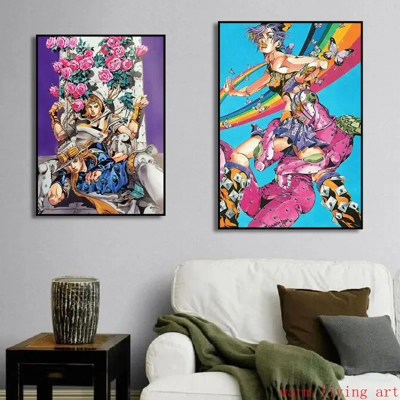 قماش اللوحة طباعة هدية الكلاسيكية أنيمي المشارك جوجو مغامرة غريبة جوجو المشارك التوضيح جدار الفن غرفة الديكور #4