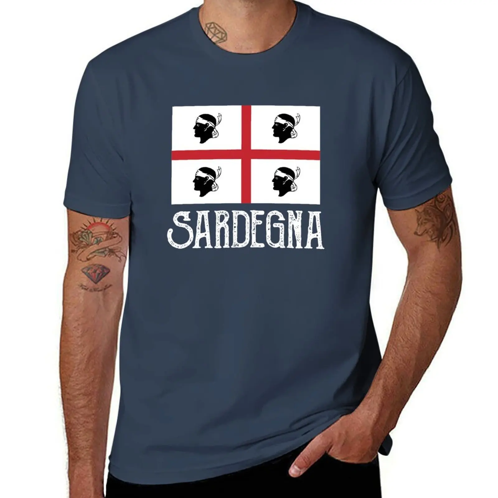 Camiseta Love Sardegna Flag Sardo Pride, camiseta básica de manga corta para trabajo