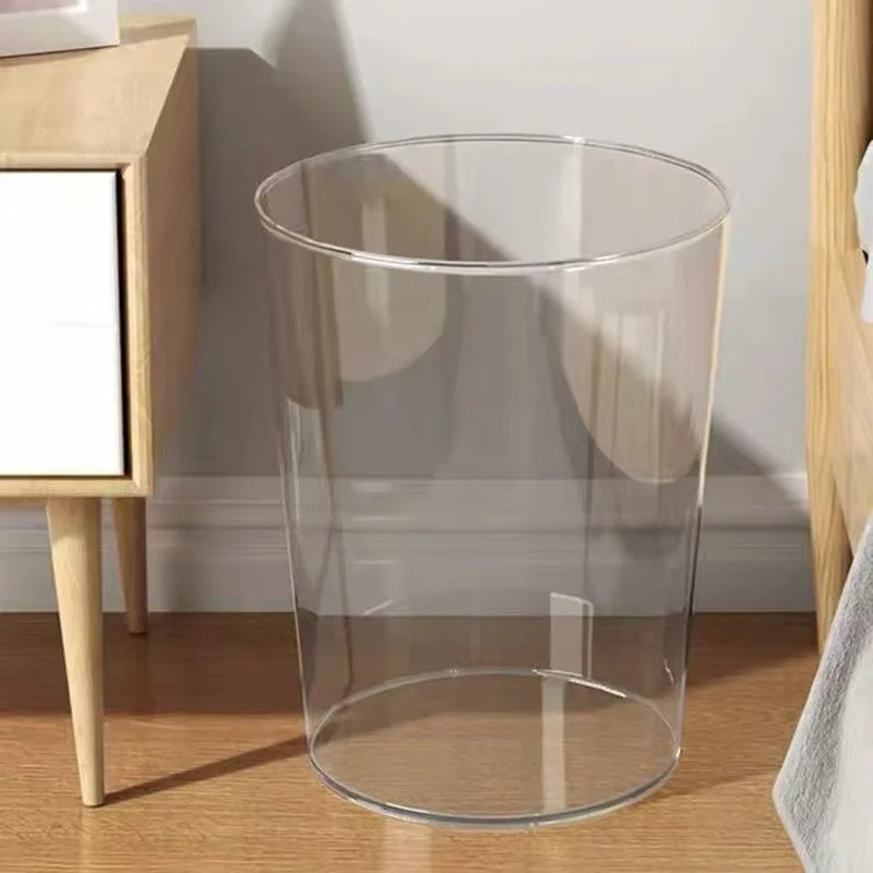 Large Plastic Trash Can, Light Luxury Waste Bin Bathroom, Living Room, Bedroom Home Sorting Garbage