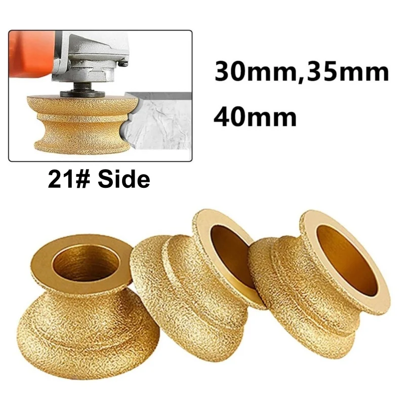 

1PC Bore 20mm Dia 75mm 21# Side Diamond Edge Profile Grinding Wheel for Marble Granite Stone Trimming, Chamfering and Grooving