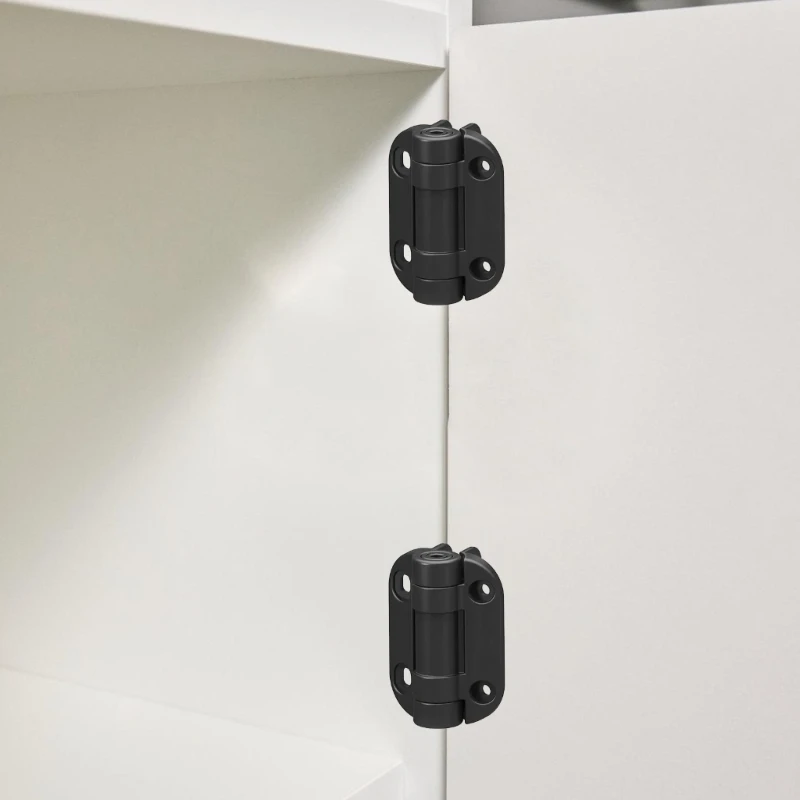  2Pcs Adjustable Tension Nylon Door Hinges Furniture Hardware Heavy Duty Auto Closing Gate Hinges Easy to Install