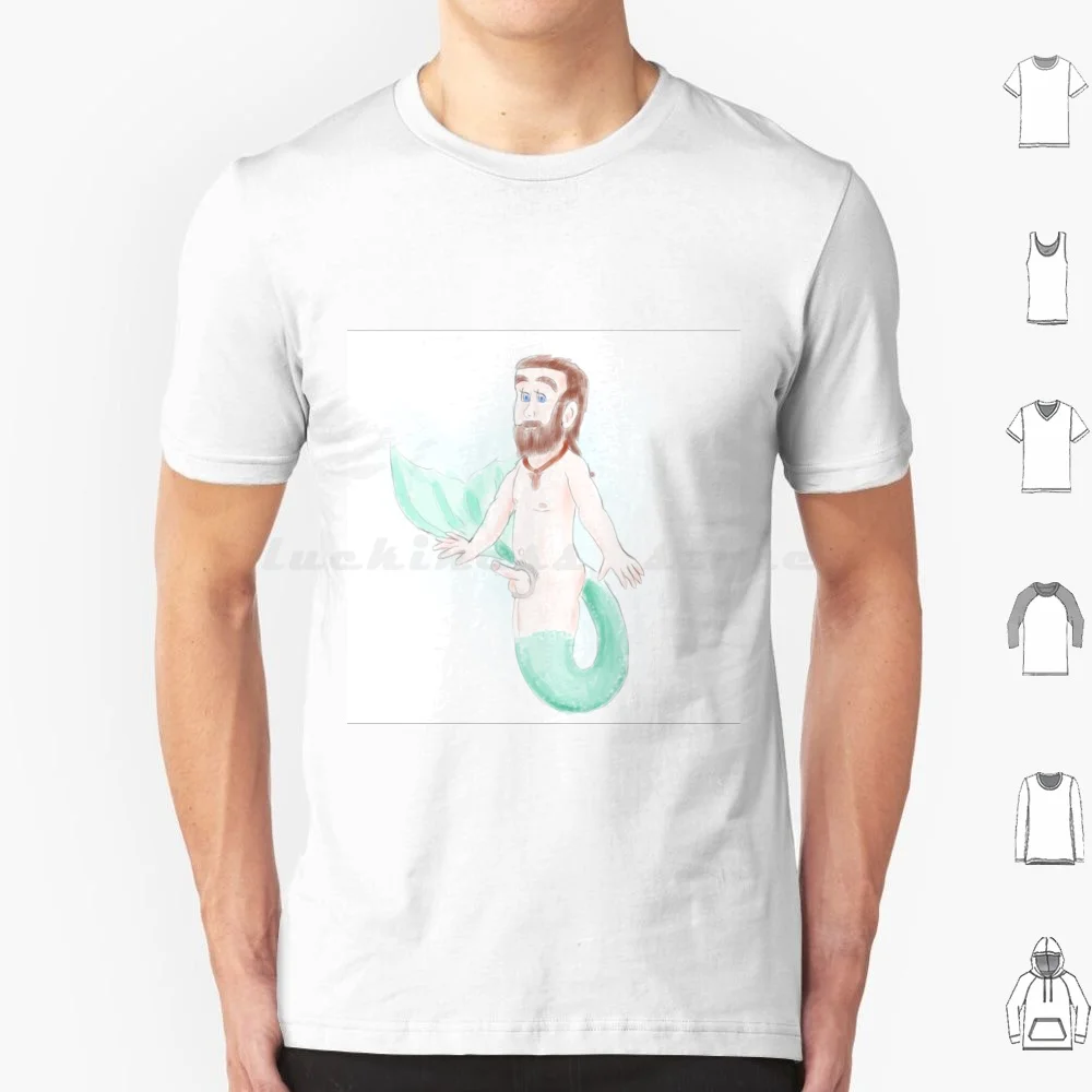 Mer Daddy 2 T Shirt Men Women Kids 6xl Merman Merman Pride Triton Erection Underwater Erotica Erotica