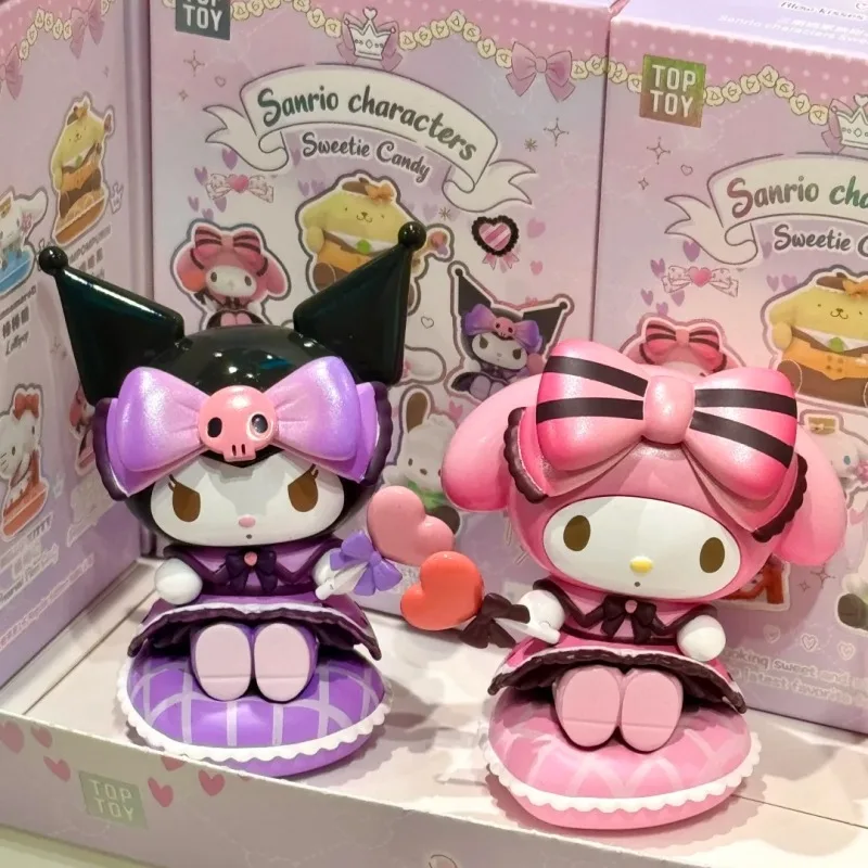 2026 Nieuwe Aanwinst Sanrio Sweetheart Candy Serie Blind Box Schattige Kuromi Cinnamoroll Melody Pocahcco Actiefiguur Verrassingsspeelgoed Cadeau