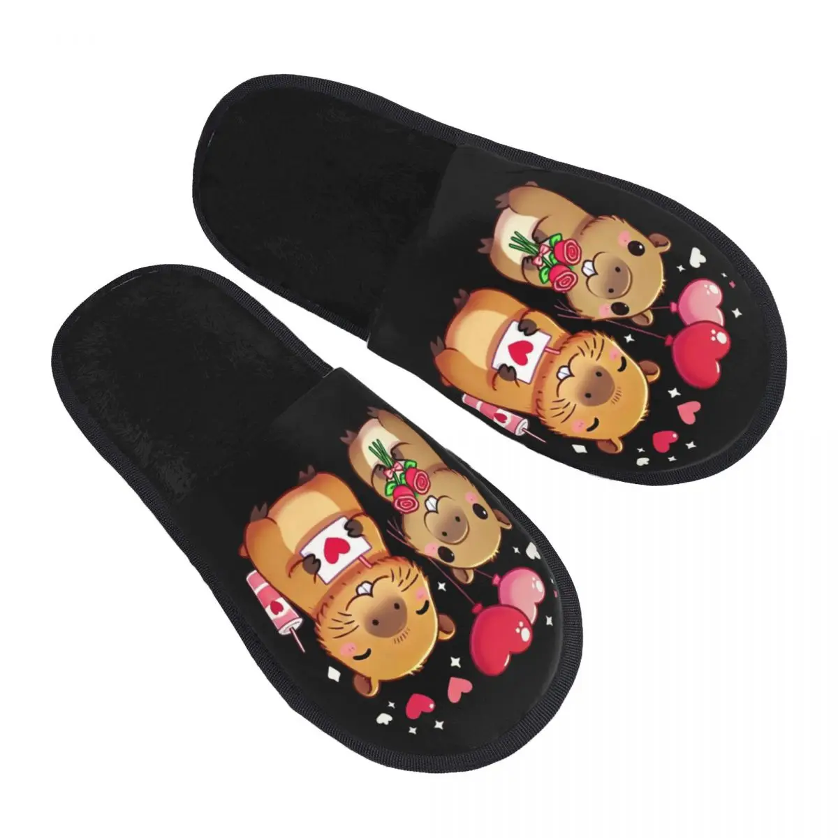 

Милые домашние тапочки капибары на заказ, женские удобные тапочки без шнуровки из пены с эффектом памяти, тапочки для спальни