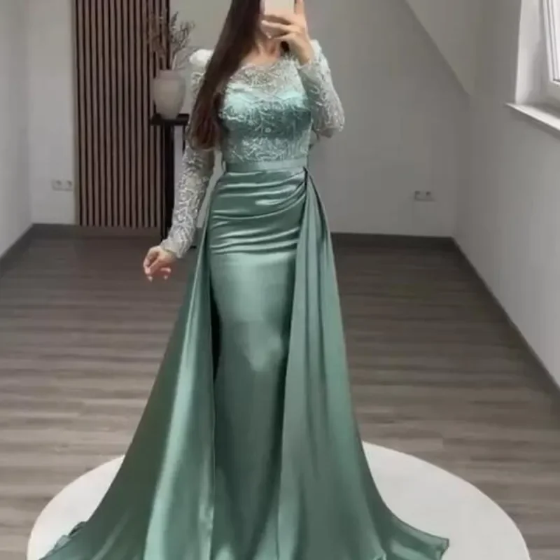 Sexy Mermaid Lace applique Luxury Evening dress Elegant Ladies formal selection of beautiful Cocktail Party Ball party dress