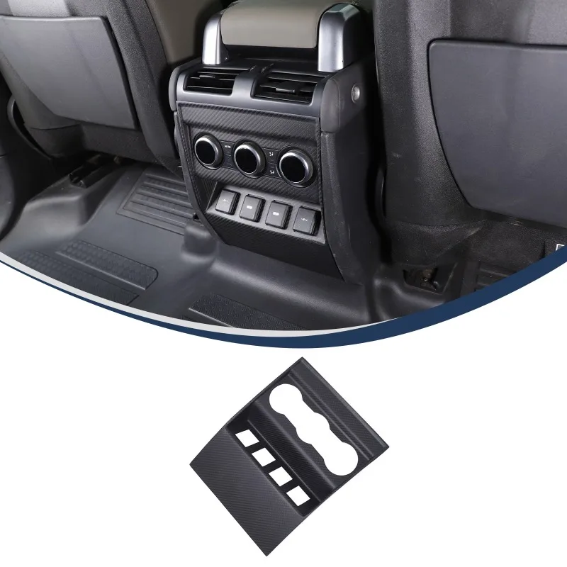 

Real Carbon Fiber For 2020+ Land Rover Defender Center Console Armrest Box Rear Kick Guard Cover Trim Car Interior Accessories