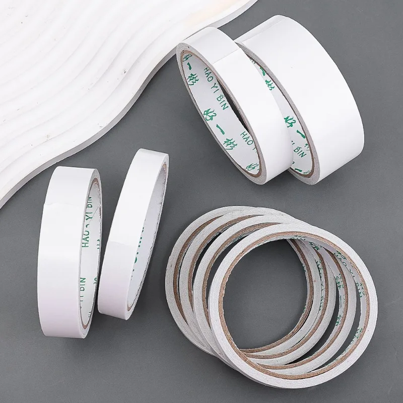 Double Sided Adhesive Tape Ultra-thin White Strong Tape Sticker for Office Craft Double Sided Tape Sticky Paper School Supplies