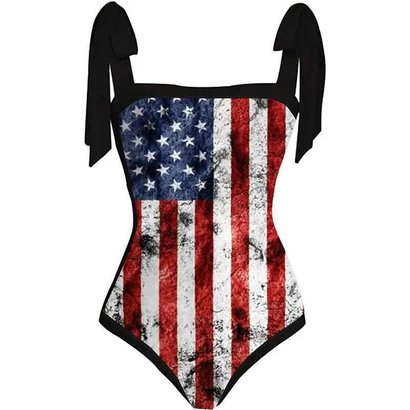 2023 Straped Swimsuit Women One Piece Printed Swimwear Female Sexy Bodysuit Bathers Bathing Swimming Suit Summer Beachwear