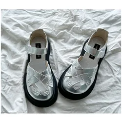 Low Heel Flat with Modern Sandals Shallow Solid Ladies Shoes on Sale 2024 Brand Concise Adult Women's Sandals Sandálias