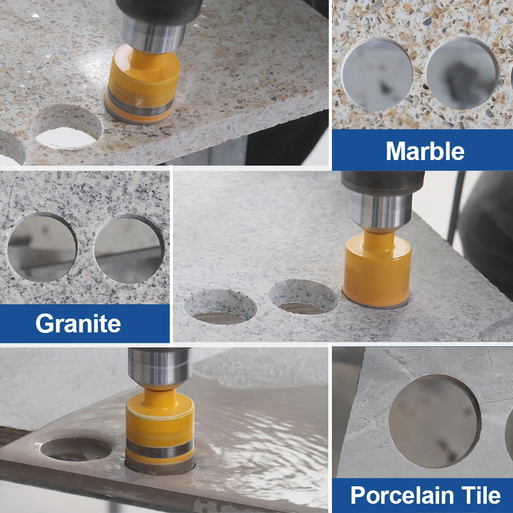 Imagem -05 - Highdril-triangle Hole Drill Bit Kit Serras Cerâmica Granito Mármore Azulejo Porcelana Grés Kit 20 mm 35 mm 40 mm 45 mm 50 mm 60 Milímetros 68 Milímetros 115 Milímetros Peças