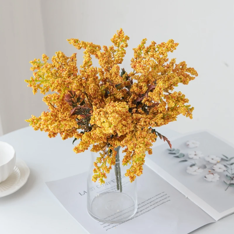 Künstliche Blumen, künstlicher Schaumstoff, Gypsophila-Pompon-Vasen für Heimdekoration, Weihnachtsgirlande, Hochzeit, Brautaccessoires, Ausverkauf – Detail 6
