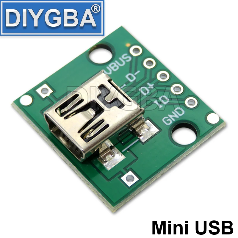 5PCS Micro Mini USB A Male USB 2.0 3.0 A Female USB B Connector Interface To 2.54mm DIP PCB Converter Adapter Breakout Board