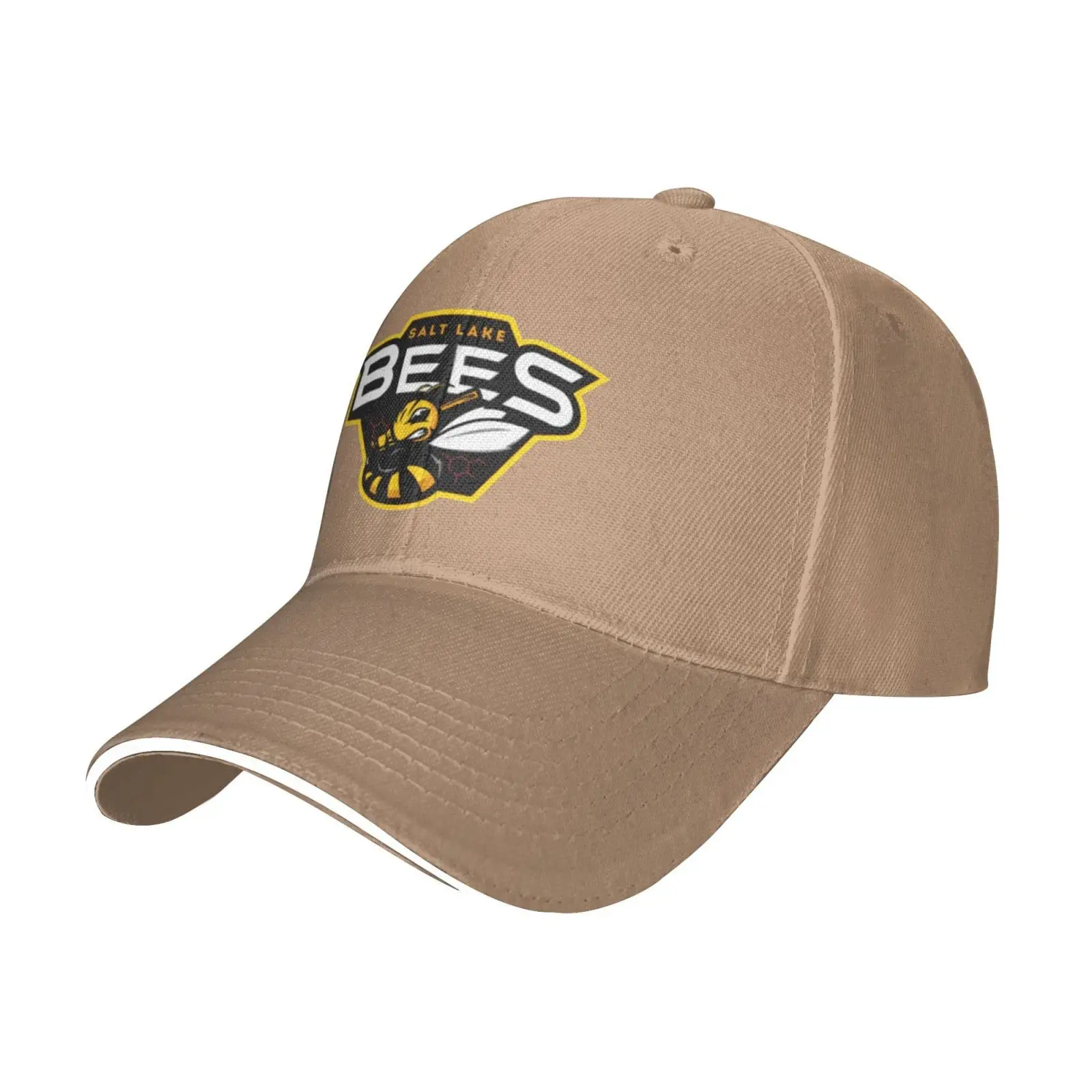 Salt Lake Bees Sandwich Cap Unisex Classic Baseball Capunisex Adjustable Casquette Dad Hat Natural