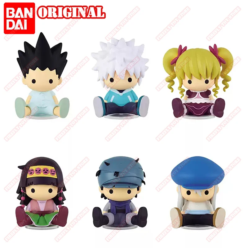 Original HUNTER×HUNTER Animation Comics Peripheral Toys Petadoll Gon Killua Boxed Gacha Anime Action Model Figures Collection