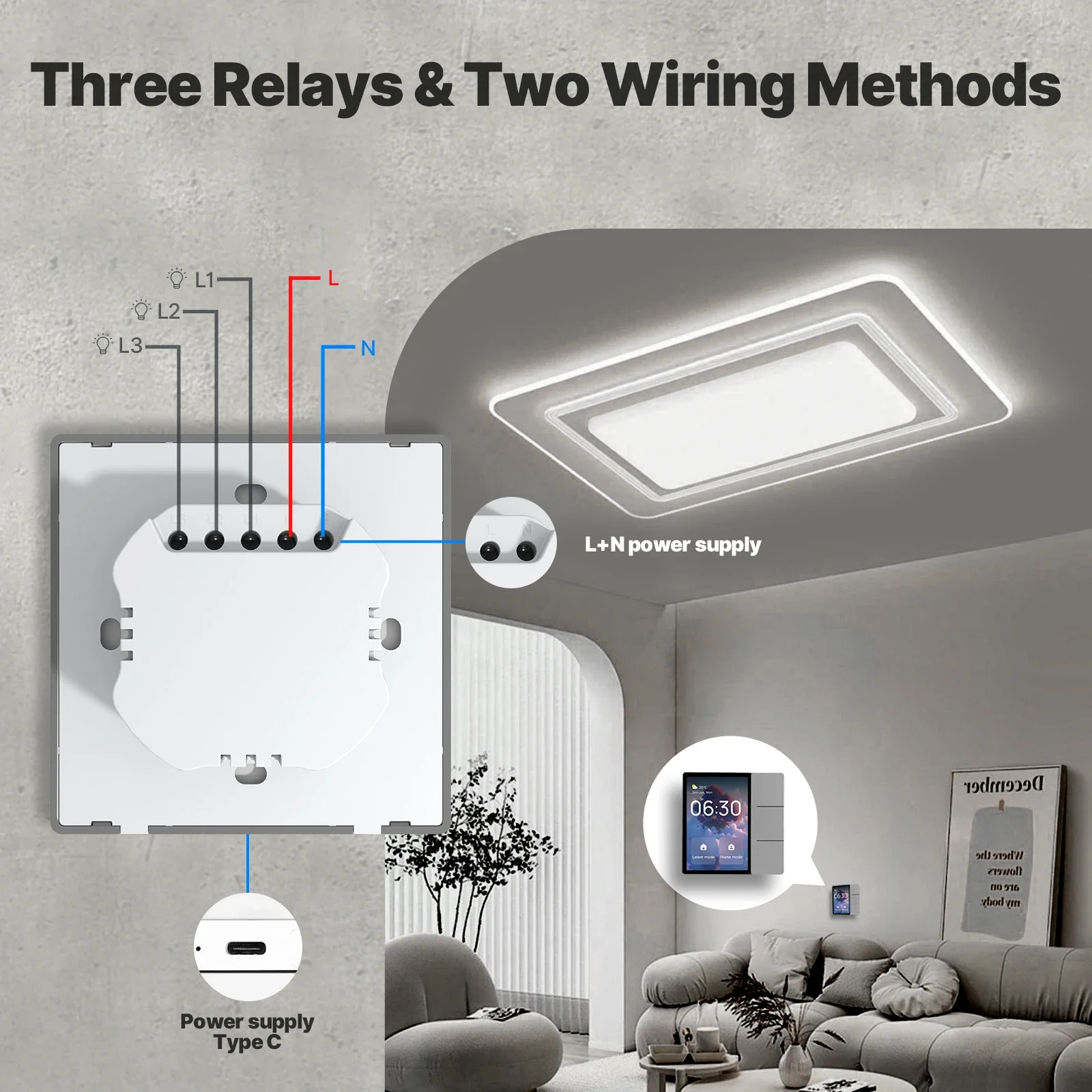 MOES Tuya WiFi 3.5 بوصة التحكم المركزي الذكي لوحة اللمس شاشة مركزية بلوتوث Sigmesh Hub المدمج في 3 التبديلات أزرار المادية