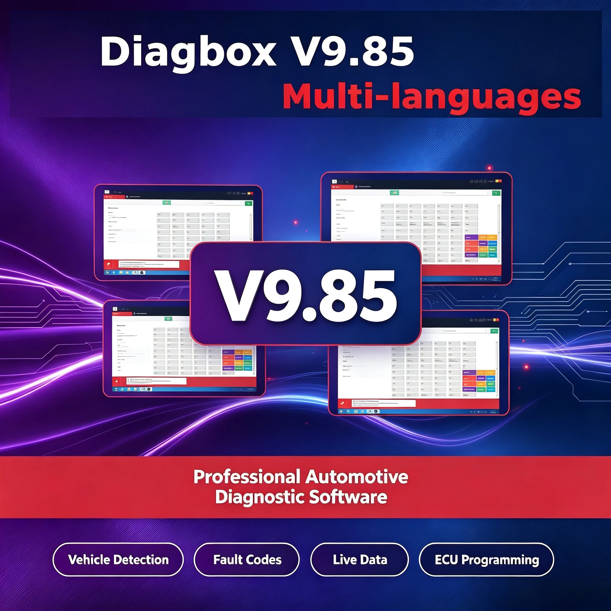2025 NEW Diagbox 9.85 Car diagnostic software Diagbox V9.85 work with P-P2000 Le-xia3 For Peo-geot For Cit-roen Original install