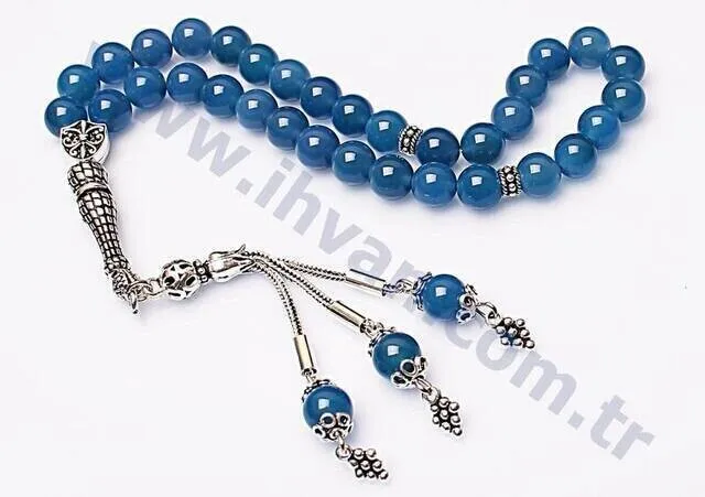 IQRAH Agate Stone Rosary (925 carat Silver)