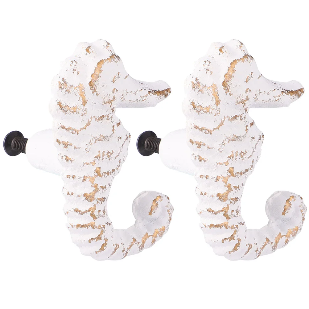 

2 Pcs Ocean Wind Handle Drawer Single Hole Beach Horse Door Knob Sea Decorative Pull High Quality