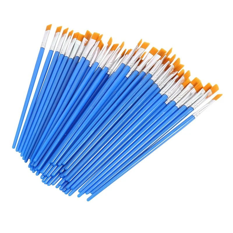 

Paint Brushes Set 400 Pcs Kids Nylon Flat Hair Small Oil Watercolor Artist Painting Kits Bulk For Children